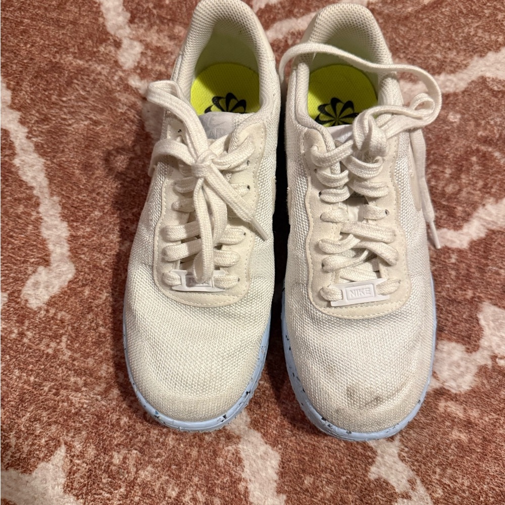 Nike White Knit Low-Top Sneakers